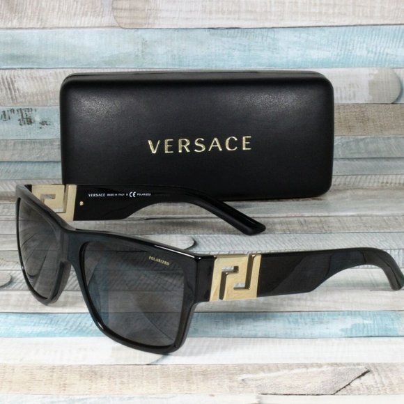 SALE! Versace Black 59mm Polarized Sunglasses - Picture 2 of 3